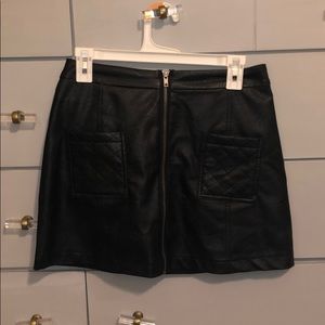 Black leather skirt